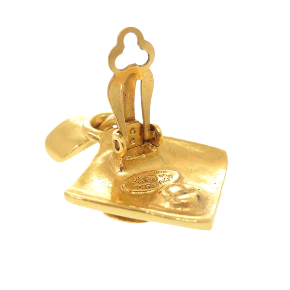 CHANEL Authentic Vintage Gold Logo Earrings - Picture 8 of 10